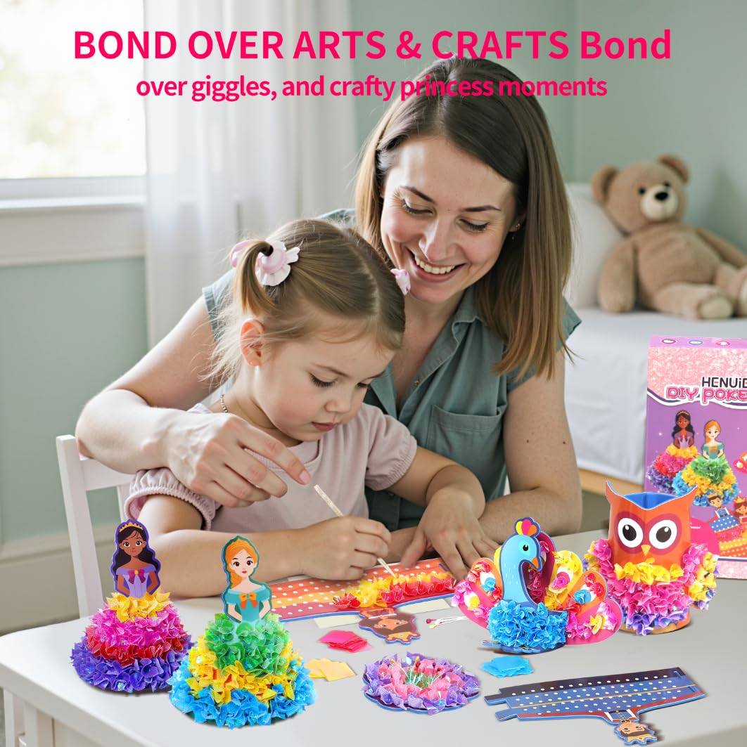 Kit de arte Princess Poke, fácil de usar, divertido y creativo, manualidades 3D sin desorden
