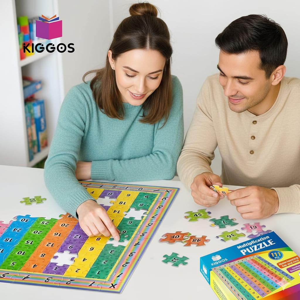 Tabla de rompecabezas de multiplicación de 22 x 22 pulgadas