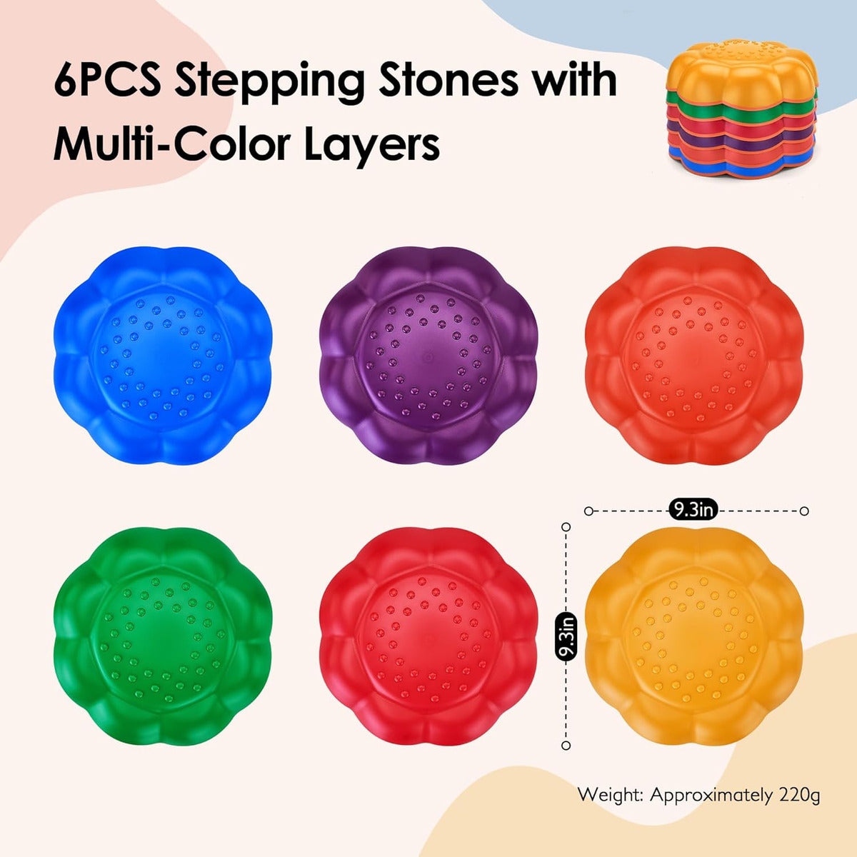 Stepping Stones Para Niños: Piedras De Equilibrio De Plástic