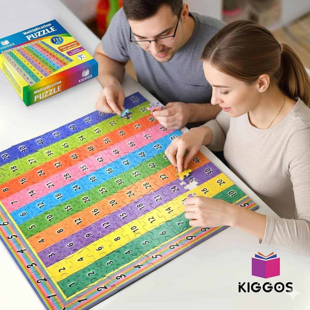 Tabla de rompecabezas de multiplicación de 22 x 22 pulgadas