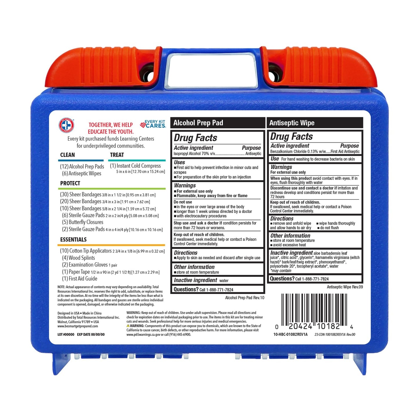 Kit de primeros auxilios de 110 piezas