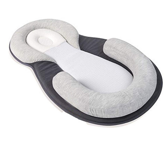 Tumbona De Bebé De Enfermería Portátil Recién Nacido Transpirable Ultra Suave - Gris