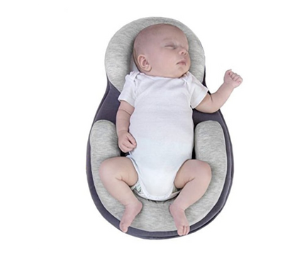 Tumbona De Bebé De Enfermería Portátil Recién Nacido Transpirable Ultra Suave - Gris