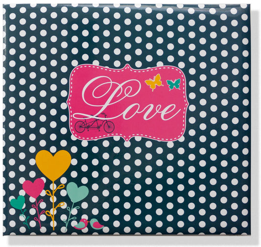 Álbum de recortes de 25 x 25 cm con papel para scrapbooking (Amor Azul)