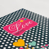 Álbum de recortes de 25 x 25 cm con papel para scrapbooking (Amor Azul)