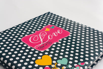 Álbum de recortes de 25 x 25 cm con papel para scrapbooking (Amor Azul)