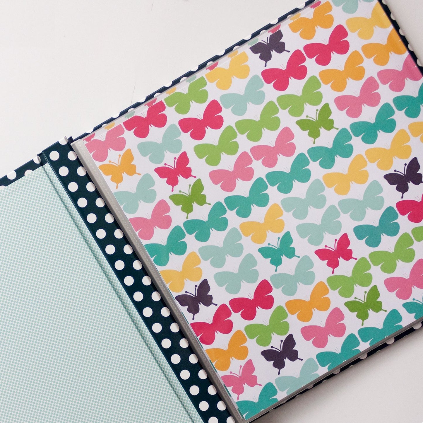 Álbum de recortes de 25 x 25 cm con papel para scrapbooking (Amor Azul)