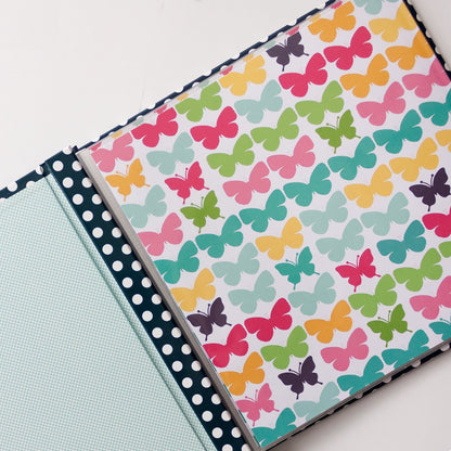 Álbum de recortes de 25 x 25 cm con papel para scrapbooking (Amor Azul)