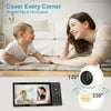 HelloBaby Monitor de bebé HD 720P de 5.5 pulgadas con cámara y audio sin WiFi
