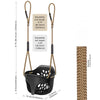 Asiento de columpio de respaldo alto para niños pequeños con cuerda ajustable
