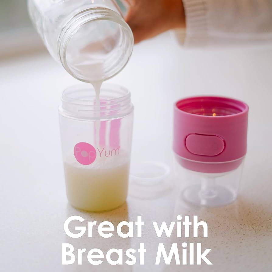 Biberones anticólicos PopYum de 9 oz para preparar, mezclar y dispensar fórmula (paquete de 2)