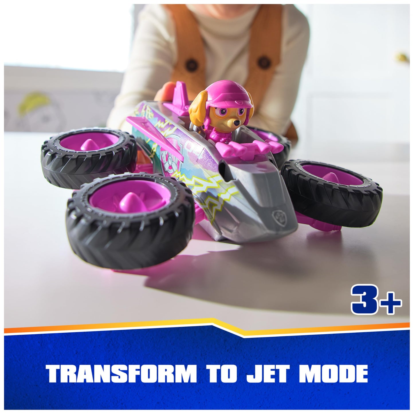 Paw Patrol: Rescue Wheels Skye's Jet, camión de juguete con transformación