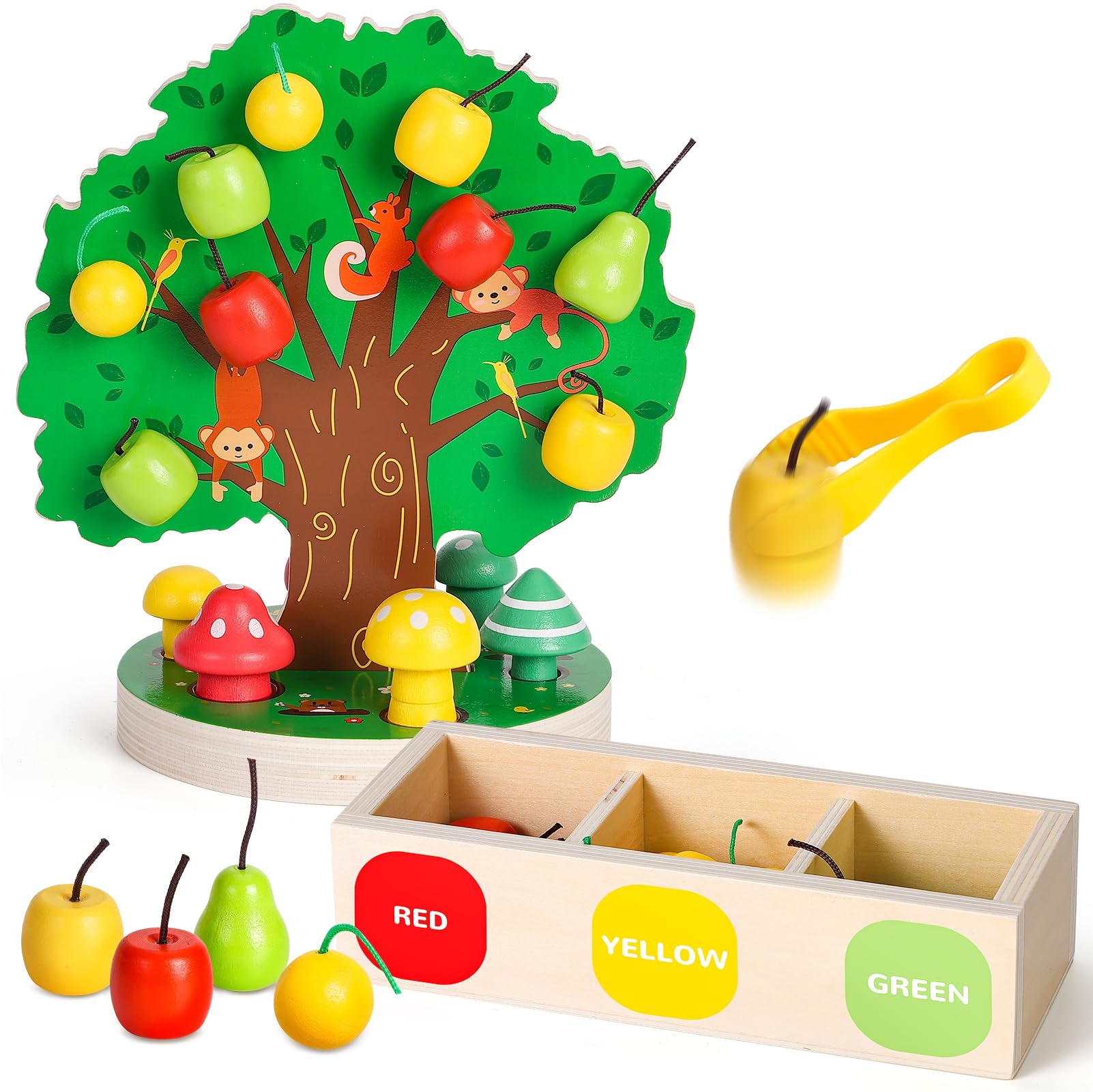 Árbol frutal juguete de habilidad motora fina para niños pequeños