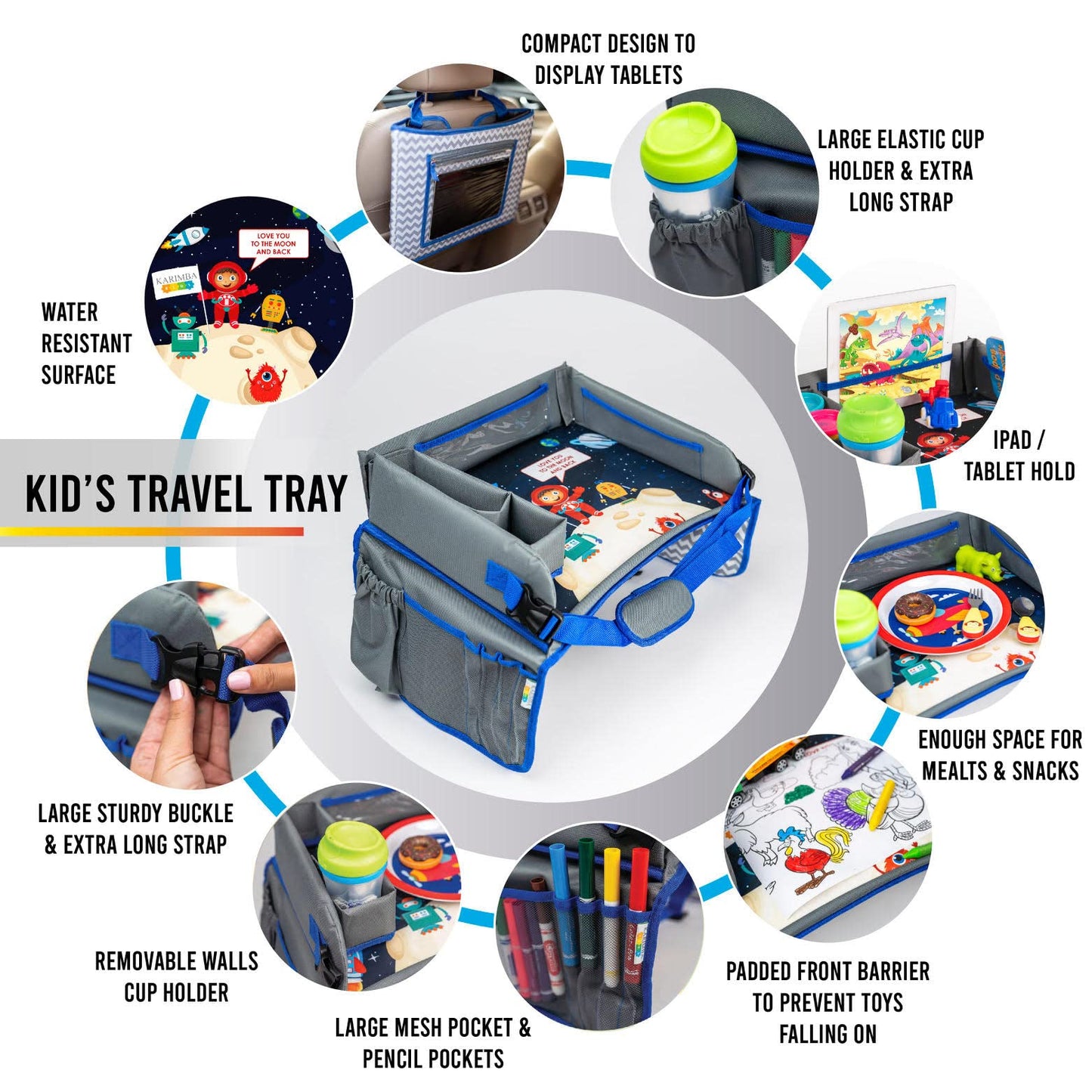 Bandeja de viaje para niños
