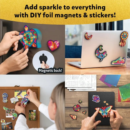 Skillmatics Foil Fun - Patrones Bonitos, 18 Imanes DIY Arte sin Desorden