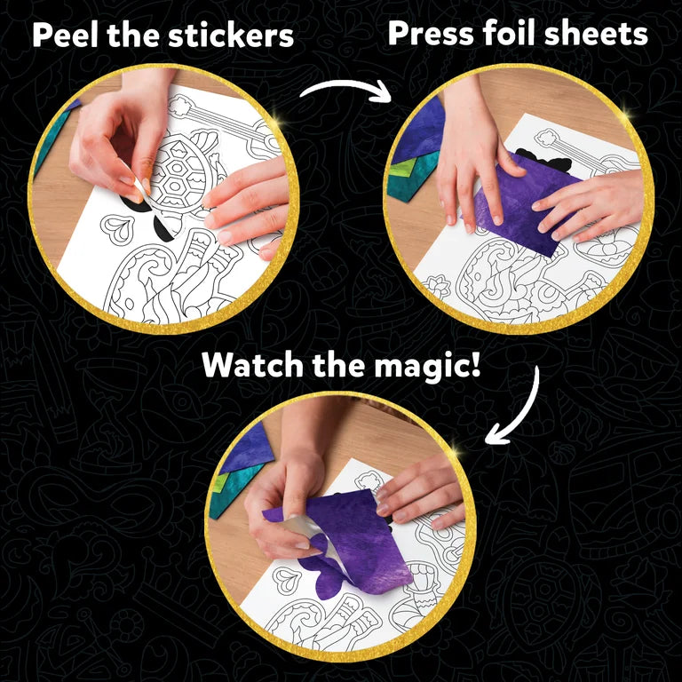 Skillmatics Foil Fun - Patrones Bonitos, 18 Imanes DIY Arte sin Desorden