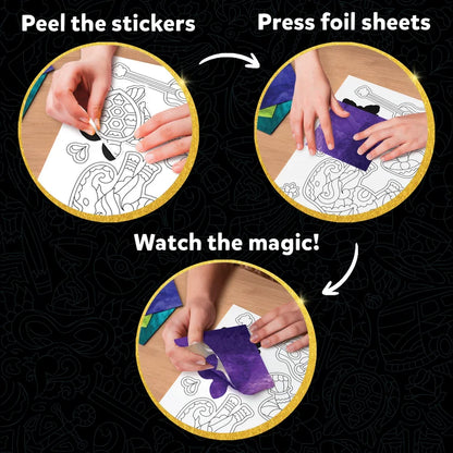 Skillmatics Foil Fun - Patrones Bonitos, 18 Imanes DIY Arte sin Desorden