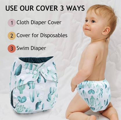 Cubiertas para pañales de tela ALVA Baby con una bolsa impermeable,  de 6.6 a 33 libras