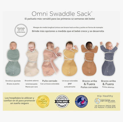 SwaddleDesigns Saco Envolvente Omni de 6 Vías con Brazos Arriba para Recién Nacido, 6-14  libras