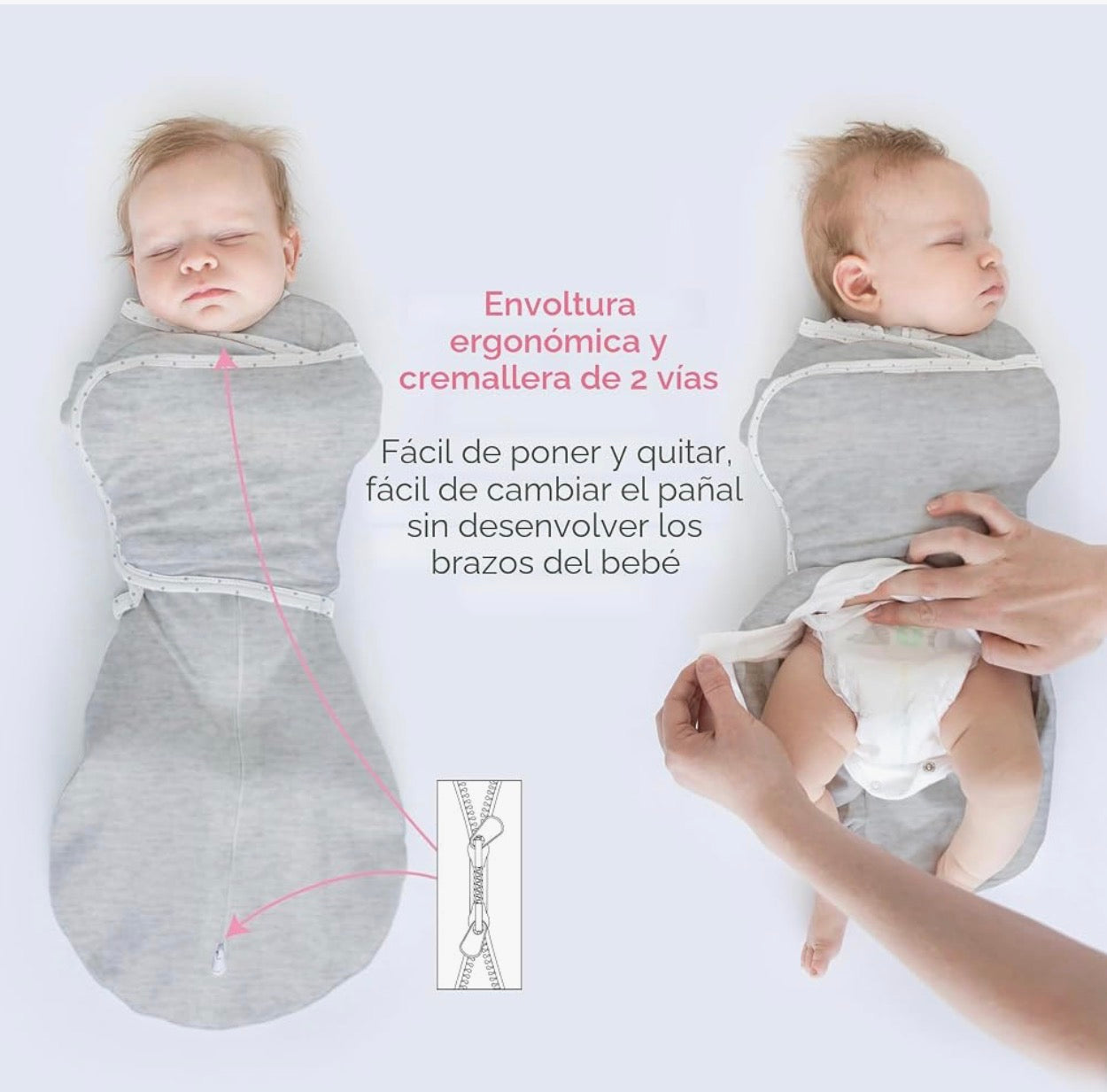 SwaddleDesigns Saco Envolvente Omni de 6 Vías con Brazos Arriba para Recién Nacido, 6-14  libras