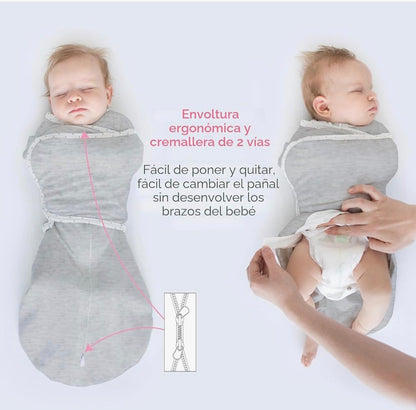 SwaddleDesigns Saco Envolvente Omni de 6 Vías con Brazos Arriba para Recién Nacido, 6-14  libras