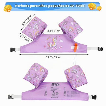 MoKo - Chaleco de natación para niños, 9-23kg