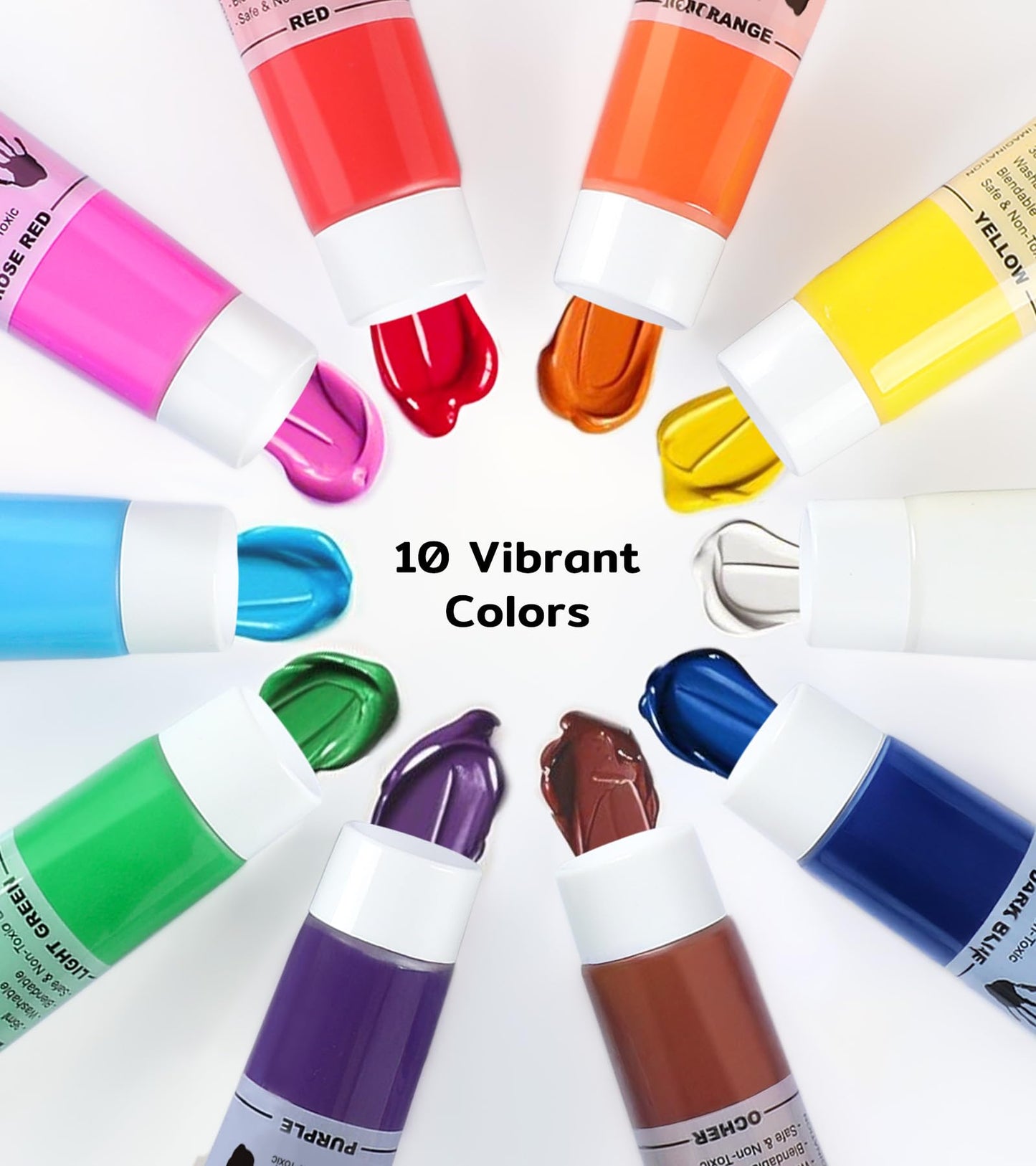 TMOL - Pintura Lavable para Dedos para niños, 25 Pinturas para Dedos no tóxicas