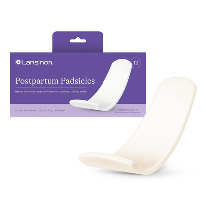 Almohadillas de enfriamiento posparto de Lansinoh, paquetes de hielo perineales, 12 unidades