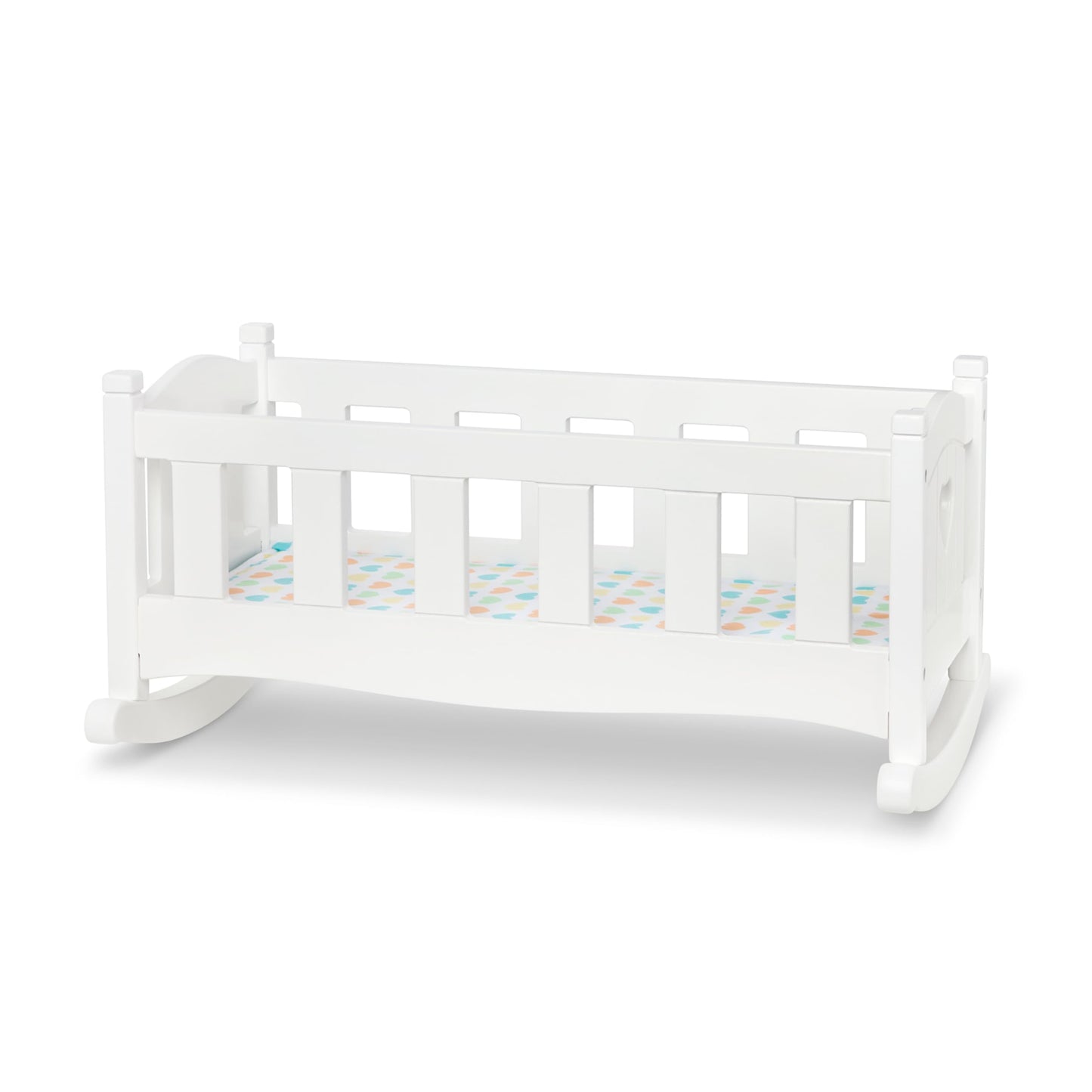 Melissa & Doug Mine to Love - Cuna de juego de madera para muñecas