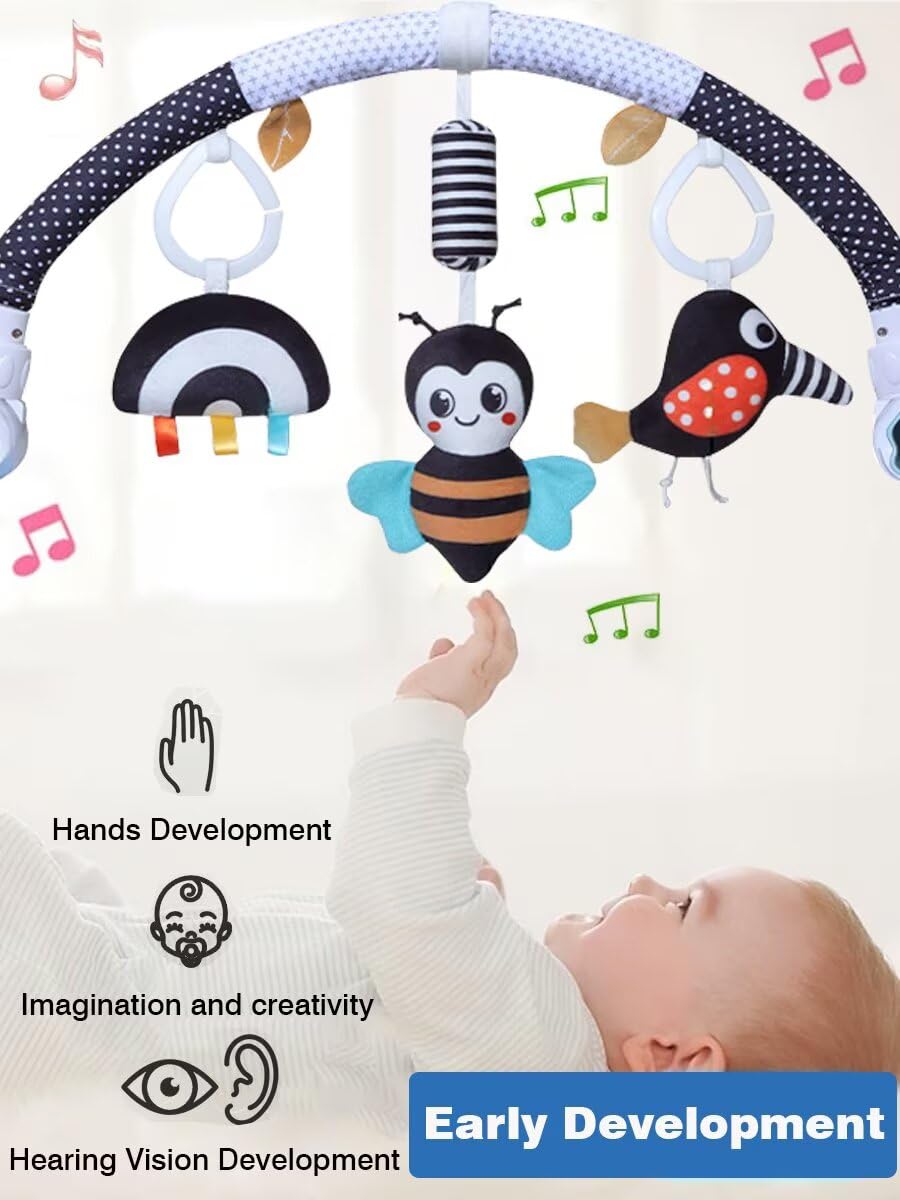 Juguetes de arco de cochecito de bebé, para asiento de automóvil