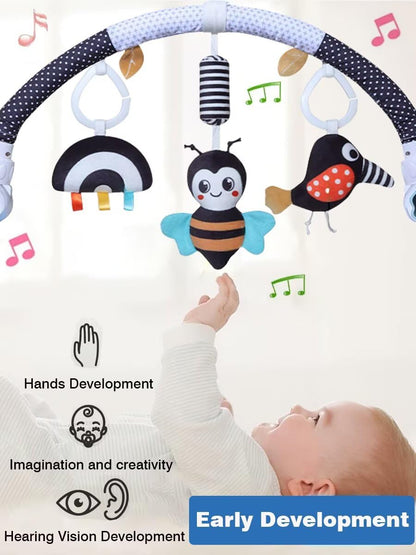 Juguetes de arco de cochecito de bebé, para asiento de automóvil