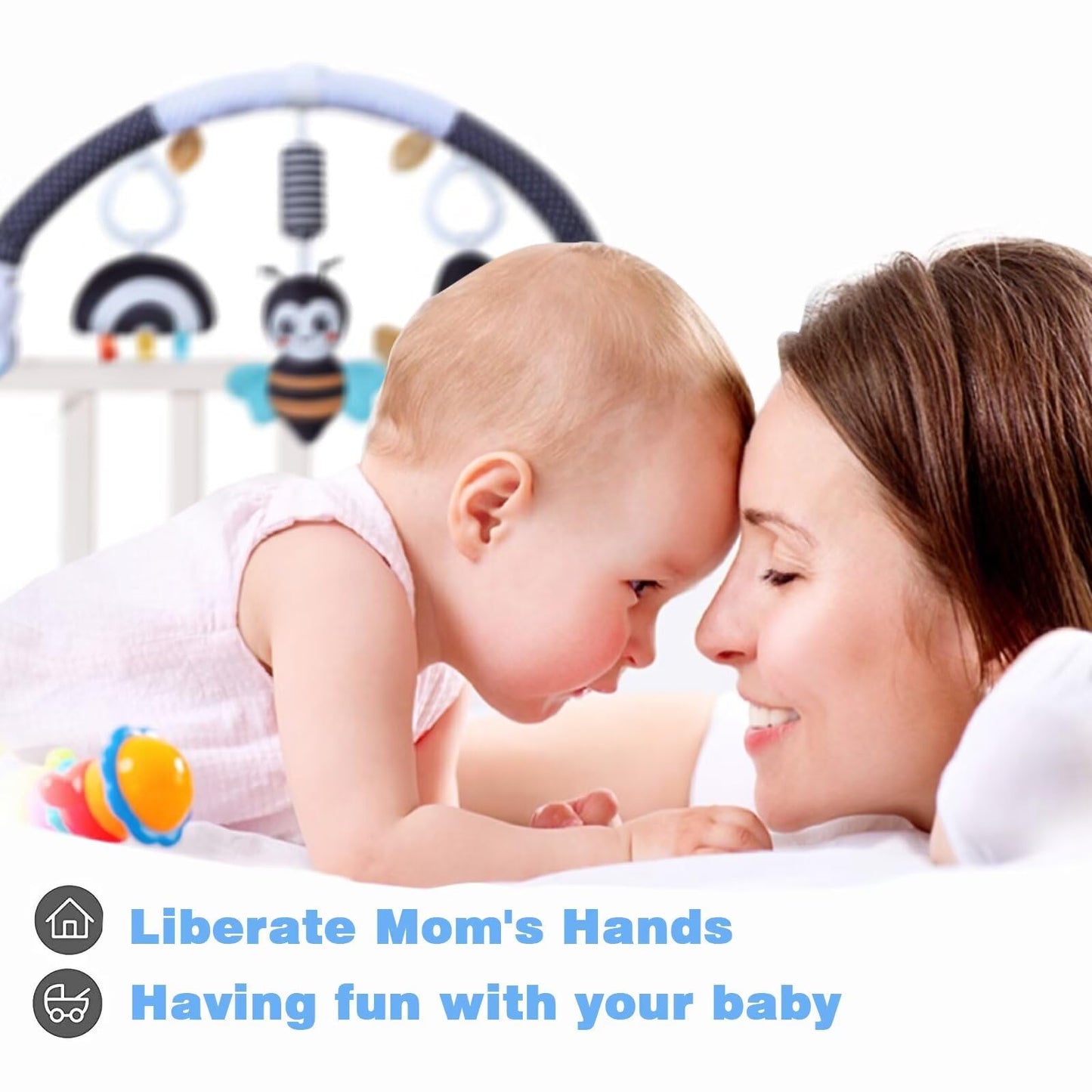 Juguetes de arco de cochecito de bebé, para asiento de automóvil