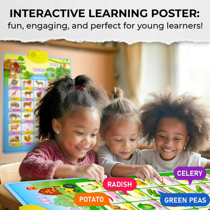 QUOKKA Juguetes Educativos para Niños de 5-7 Años - Conjunto de 4 Verticales 4 Gráficos de Pared de Aprendizaje