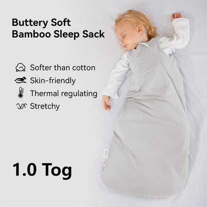 BubblePanda Saco de Dormir de Rayón Hecho de Bambú para Bebés de 6 a 12 Meses, 1.0 Tog