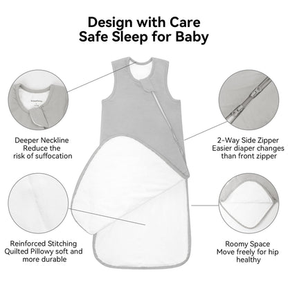 BubblePanda Saco de Dormir de Rayón Hecho de Bambú para Bebés de 6 a 12 Meses, 1.0 Tog