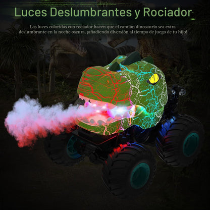 Monster Truck Toys - Camión monstruo de control remoto con aerosol y luz