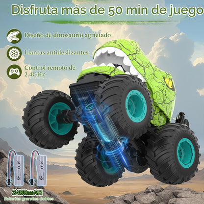 Monster Truck Toys - Camión monstruo de control remoto con aerosol y luz