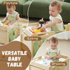 Juego de mesa y silla Montessori, diseño ajustable para niños pequeños, ideal para comer, aprender y jugar