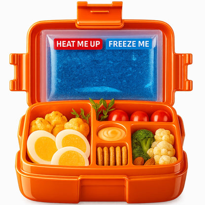 Caja Bento con paquetes de hielo y calor – 5 recipientes a prueba de fugas, lonchera aislada