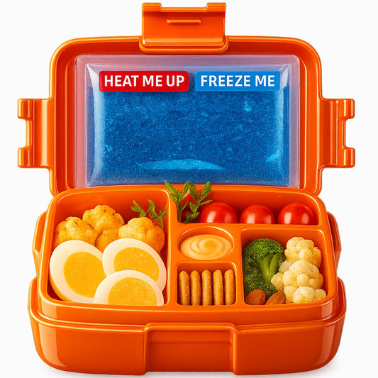 Caja Bento con paquetes de hielo y calor – 5 recipientes a prueba de fugas, lonchera aislada