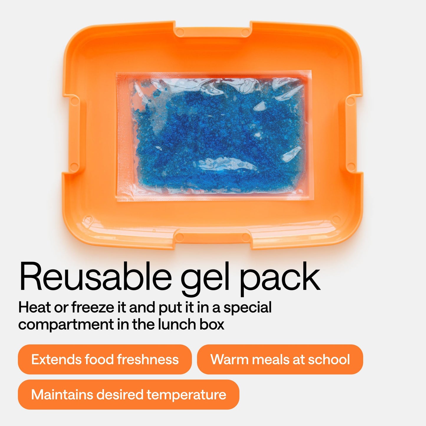 Caja Bento con paquetes de hielo y calor – 5 recipientes a prueba de fugas, lonchera aislada