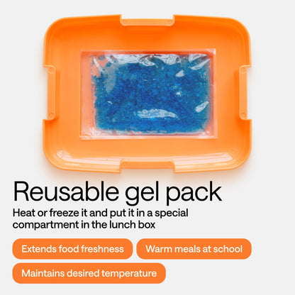 Caja Bento con paquetes de hielo y calor – 5 recipientes a prueba de fugas, lonchera aislada