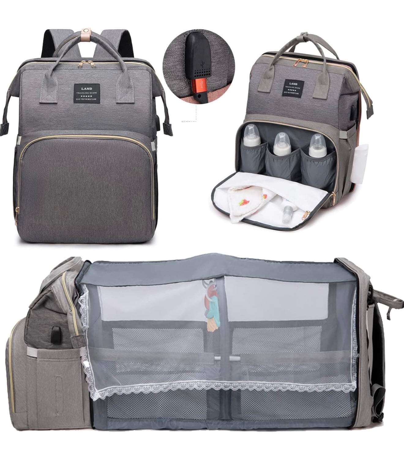 Mochila para bolsa de pañales,Bolsas de pañales para bebés