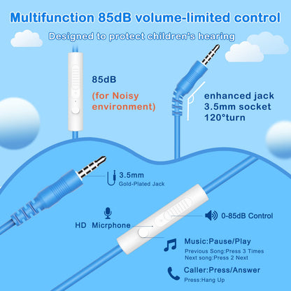 Auriculares para niños con micrófono