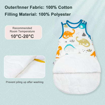 FLYISH DIRECT Saco de dormir para bebé de invierno, 2,5 tog, cálido, de algodón, 0-3 meses
