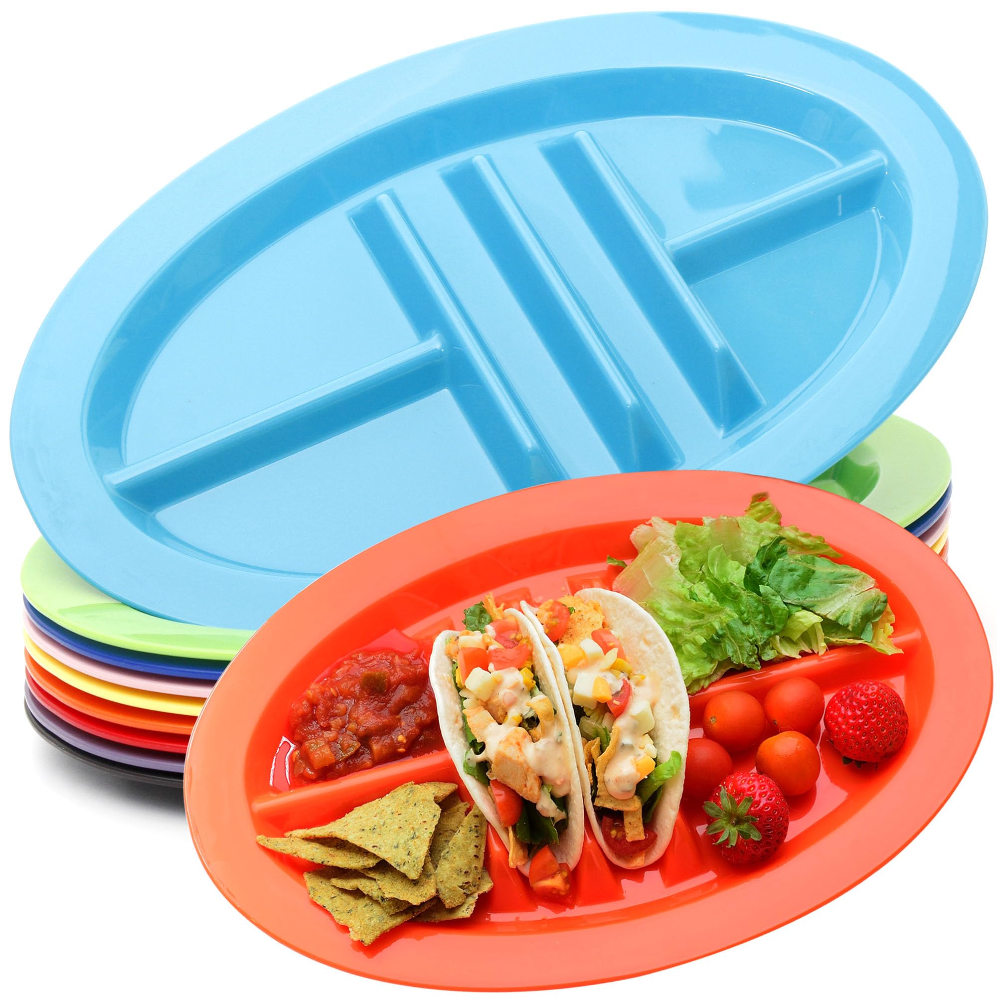 Paquete de 9 platos de plástico para tacos Youngever