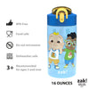 Zak Designs CoComelon Botella de agua para niños con tapa de boquilla