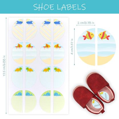 QIVIP - Etiquetas de nombre multiusos surtidas, impermeables, aptas para lavavajillas, microondas, autolaminadas, 85 piezas