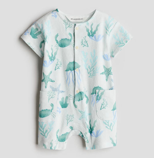 Traje mono de algodón de H&M, talla 2 años
