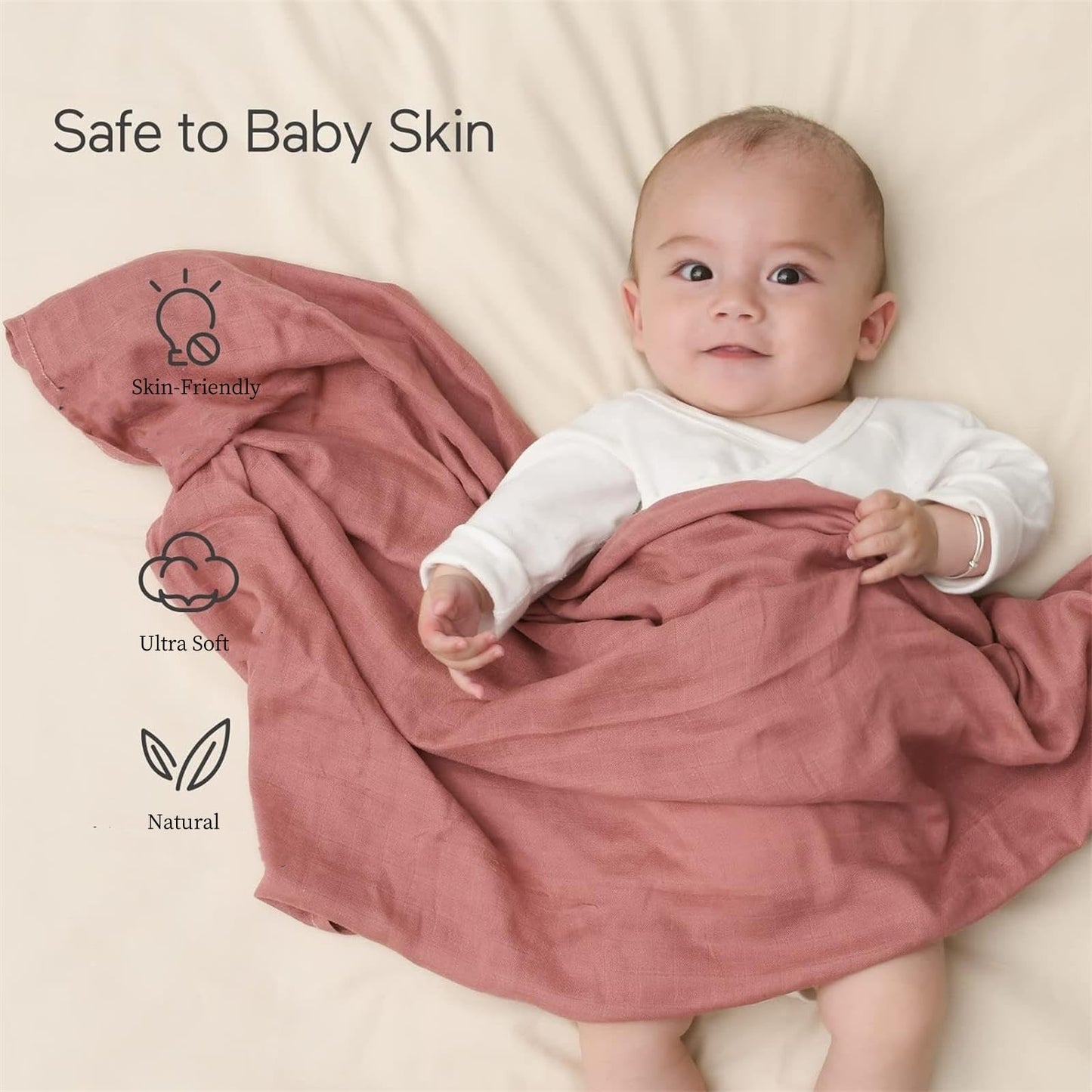 Momcozy Mantas de muselina para envolver al bebé